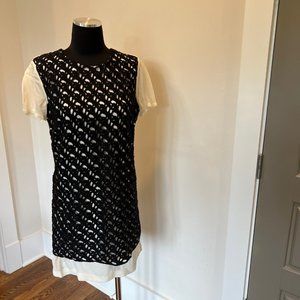 French Connection textured shift dress sz 2